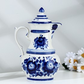 

Кувшин "Хуторок", гжель, фарфор, 2с