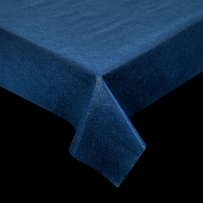Скатерть одноразовая, спанбонд 55 гр/м.цвет синий, 160*120 см