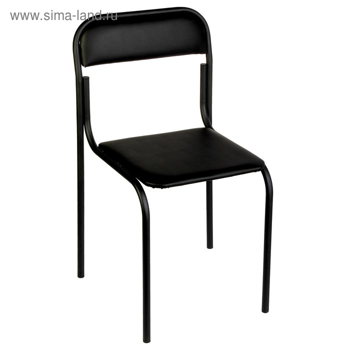 стул для посетителей дебют аскона чёрный Стул Аскона, искусственная кожа, чёрный, каркас черный