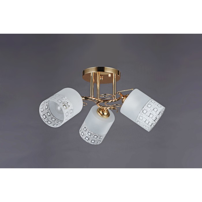 Люстра Mario 3x60Вт Е27 золото 47x37x25см