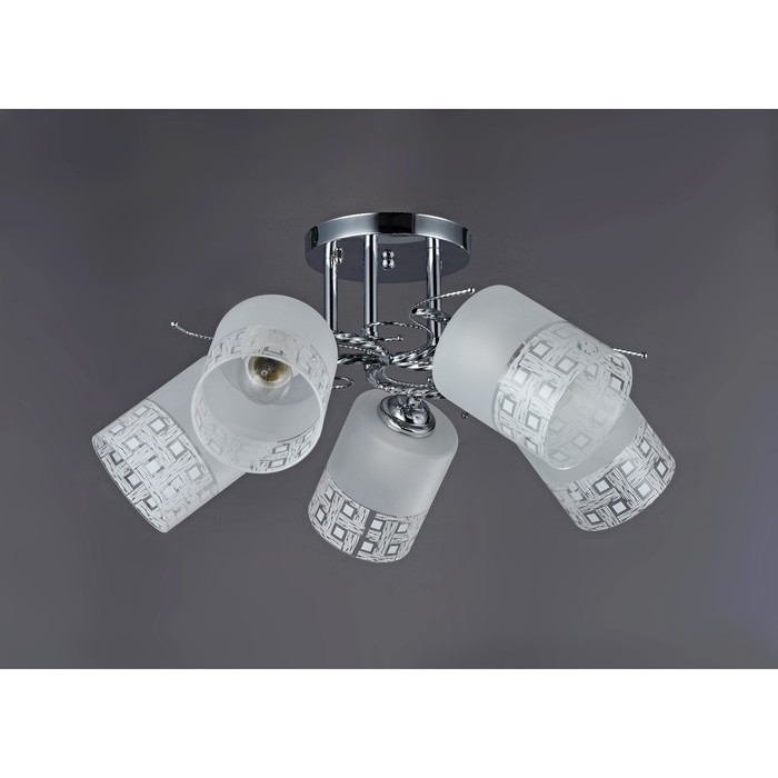 Люстра Xénia 5x60Вт Е27 хром 56x49x25см