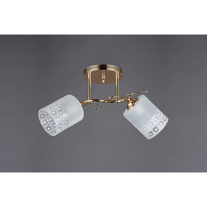 Люстра Linda 2x60Вт Е27 золото 45x25x24см