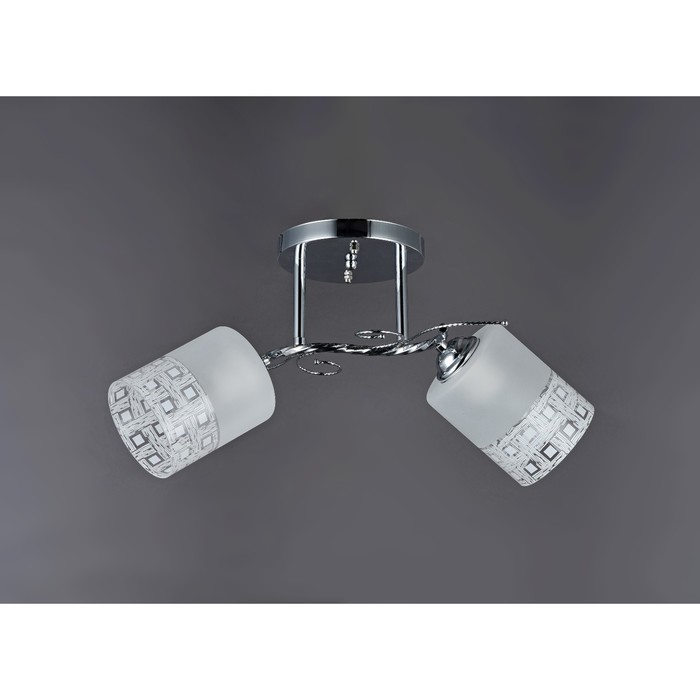 Люстра Juraj 2x60Вт Е27 хром 45x25x24см