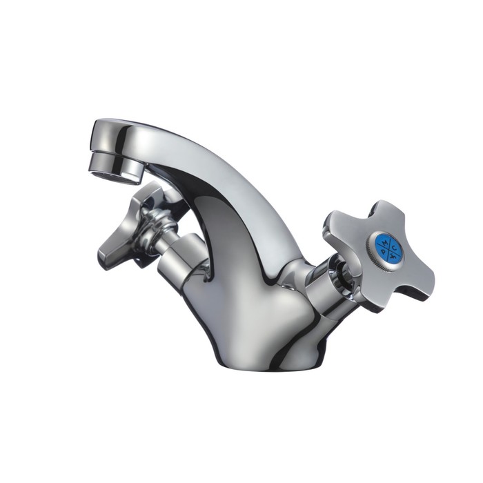 Смеситель для раковины RMS SL115-161, двухрычажный, не поворотный излив, хром