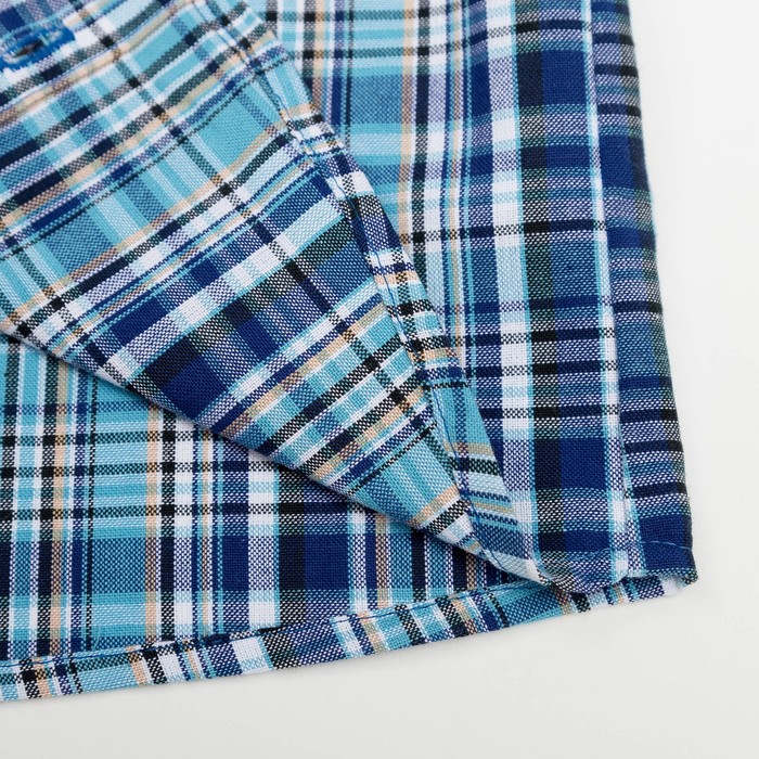 Сорочка для мальчика, рост 140 см, цвет голубой