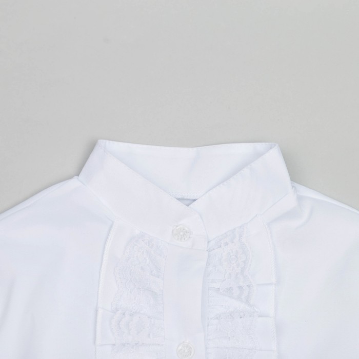 Блузка для девочки , рост 122-128 см, цвет белый