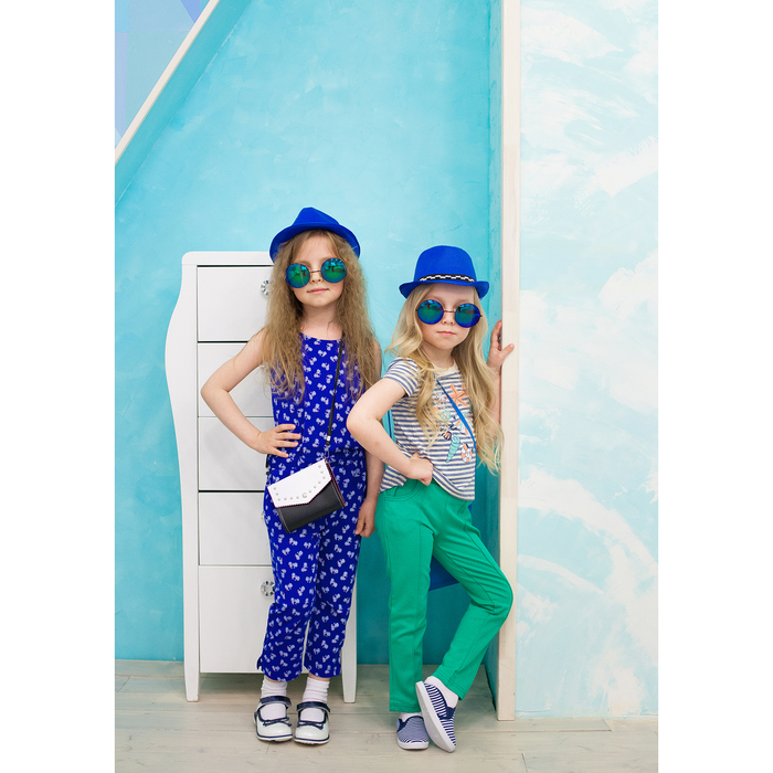 Брюки для девочки, рост 134 см, цвет мята