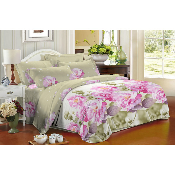 Постельное бельё 1,5 сп. Galla диз. 4940-10, 150х220 - 1шт,150х220 - 1шт, 70х70 - 2шт полисатин, 65 г/м