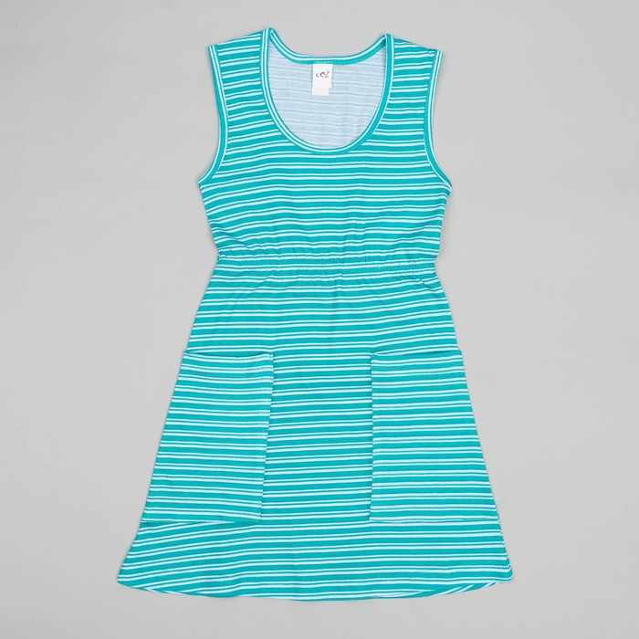 Сарафан для девочек, рост 98-104 (28) см, цвет голубой