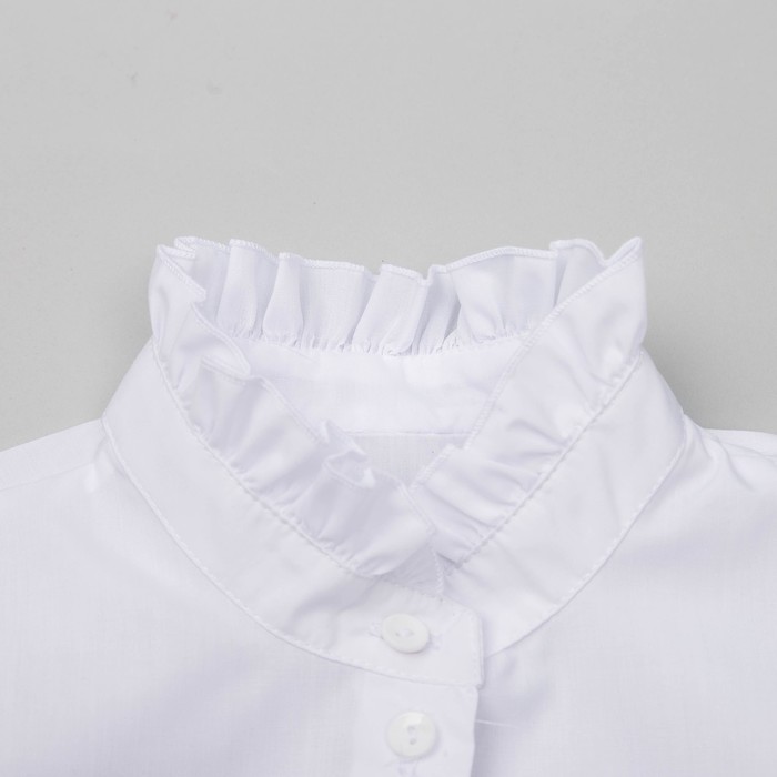 Блузка для девочки, рост 128 см, цвет белый