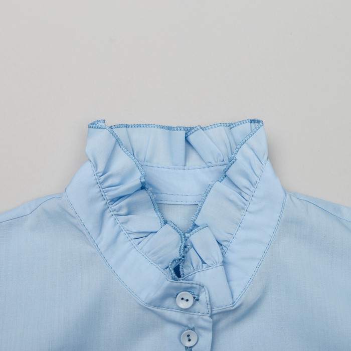 Блузка для девочки, рост 158 см, цвет голубой