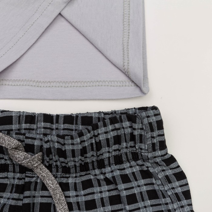 Пижама для мальчиков, рост 140-146 (40) см, цвет серый