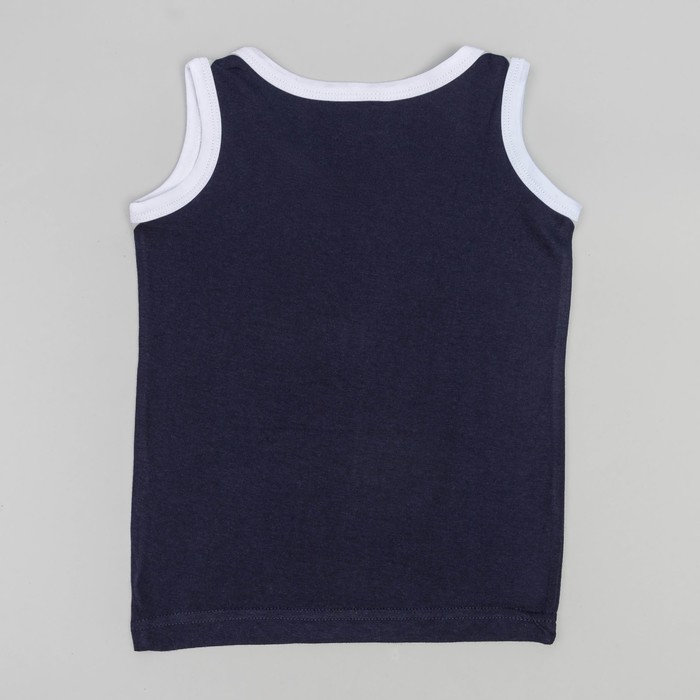 Майка для мальчиков, рост 110-116 (32) см, цвет синий