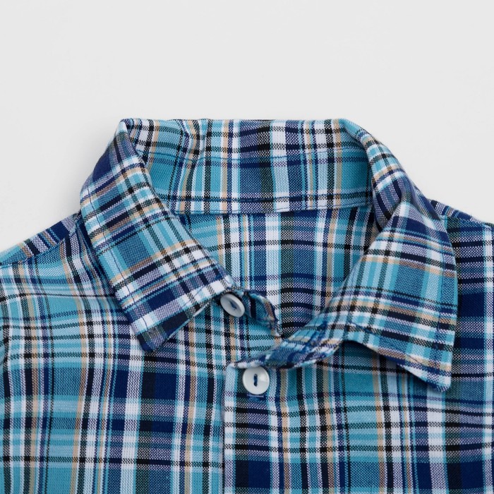 Сорочка для мальчика, рост 104 см, цвет голубой