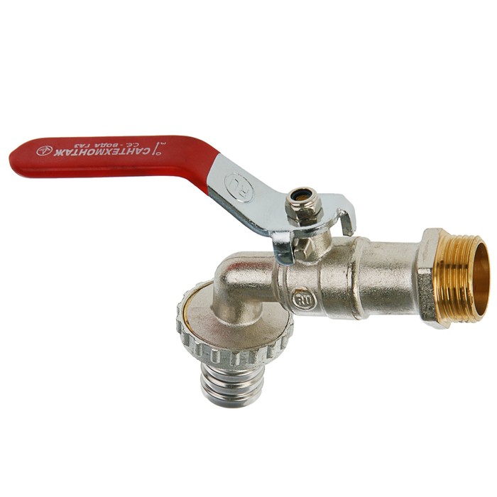 Кран водоразборный, 3/4", рычаг, латунь, никелированный