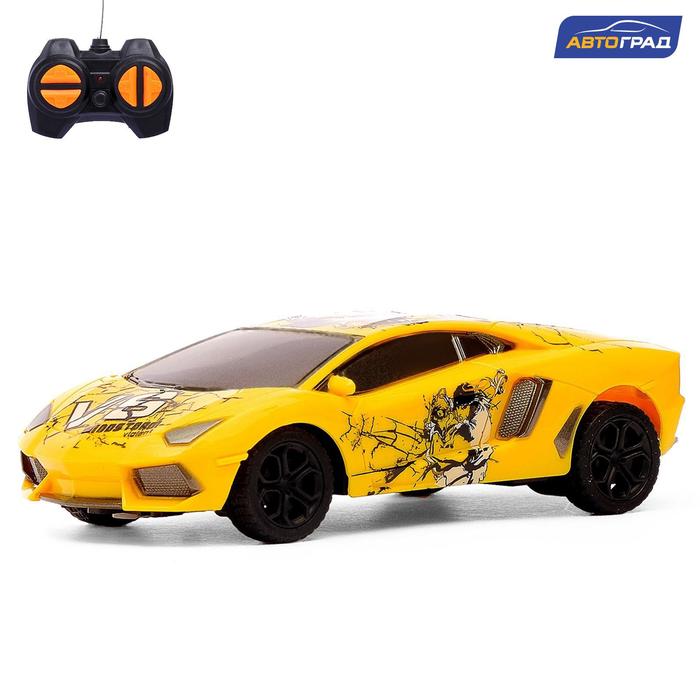Машина радиоуправляемая "Ламбо", работает от батареек, МИКС