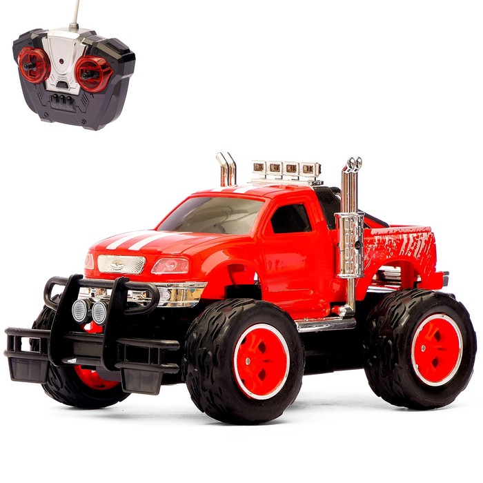 Машина радиоуправляемая "Биг-Фут", работает от батареек, свет