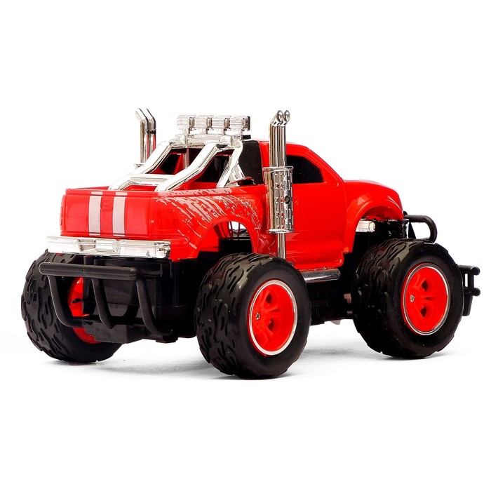 Машина радиоуправляемая "Биг-Фут", работает от батареек, свет