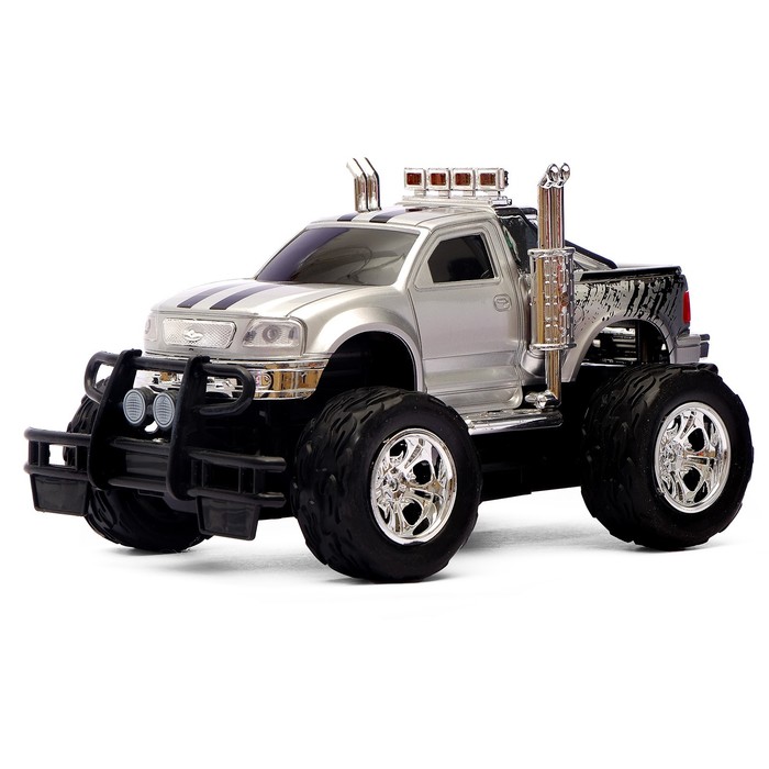 Машина радиоуправляемая "Биг-Фут", работает от батареек, свет