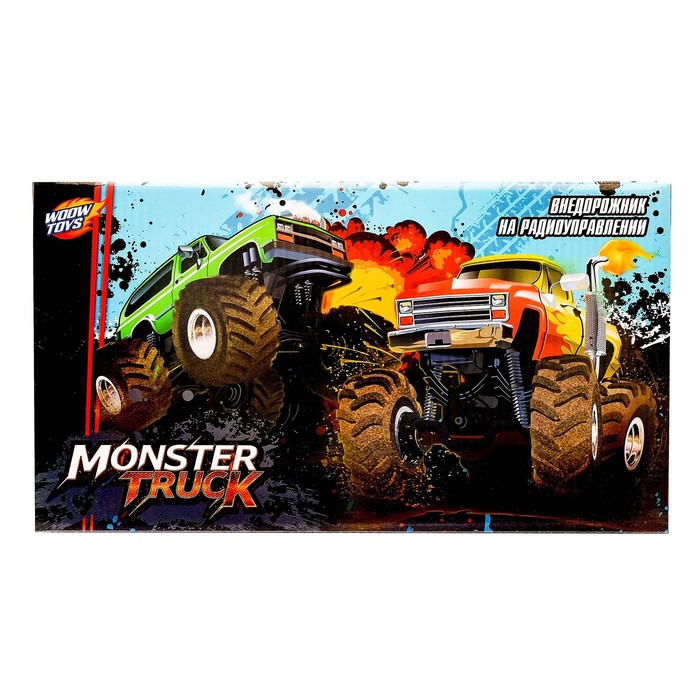 Машина радиоуправляемая "Биг-Фут", работает от батареек, свет