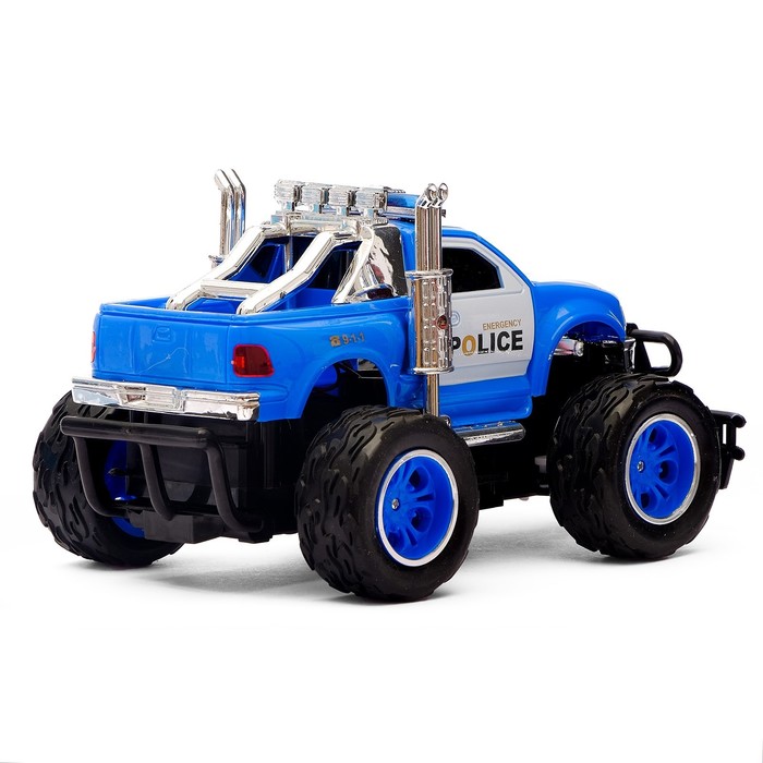 Машина радиоуправляемая "Биг-Фут", работает от батареек, свет