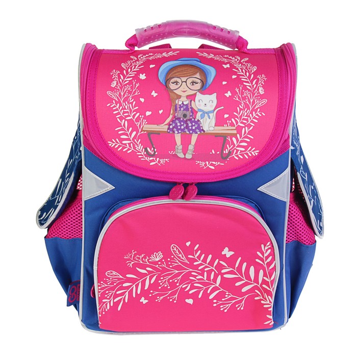 Ранец Стандарт GoPack 5001S, 34 х 26 х 13 см, голубой/розовый