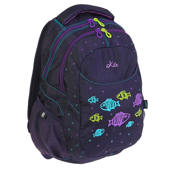 Рюкзак молодёжный эргономичная спинка Kite 808 Take'n'Go-2, 45 х 30 х 21 см, тёмно-синий