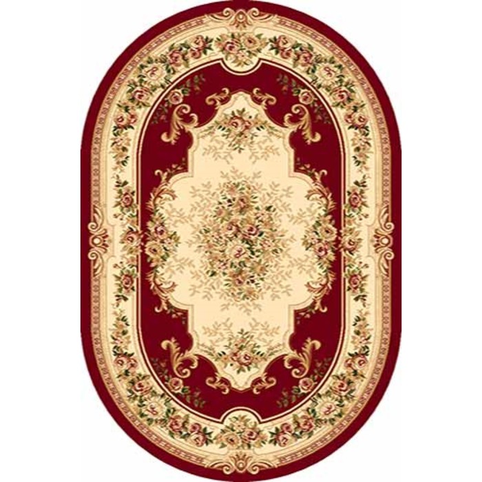 Ковёр Хит-Сет ПП VALENCIA 4015, 3*4 м, овал, RED