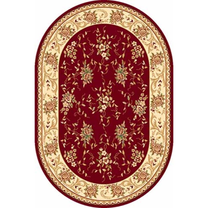 Ковёр Хит-Сет ПП VALENCIA 5455, 2,5*4 м, овальный, RED