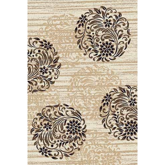 Ковёр Хит-Сет ПП VALENCIA DELUXE d303, 0,6*1,1 м, прямоугольный, CREAM-BROWN