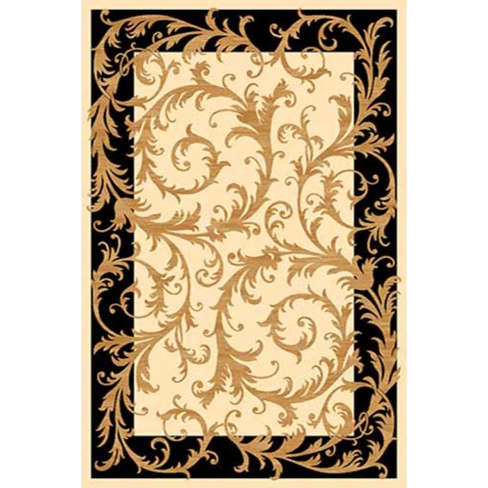 Ковёр Хит-Сет ПП OLYMPOS d156, 1*2 м, прямоугольный, CREAM-BLACK