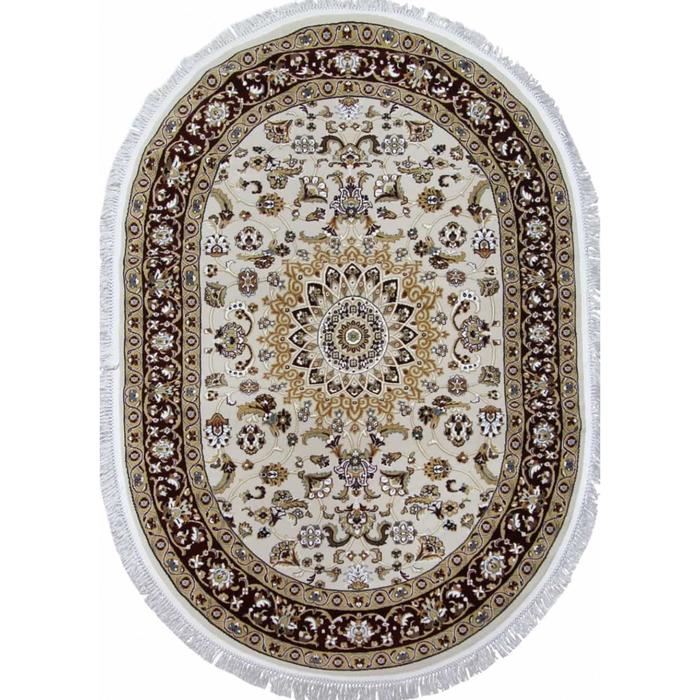 Ковёр Хит-Сет ПП SHAHREZA d210, 1,6*3 м, овал, CREAM-RED
