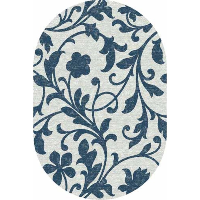 Ковёр БЦФ ПП SILVER d184, 2*5 м, овальный, LIGHT GRAY-BLUE