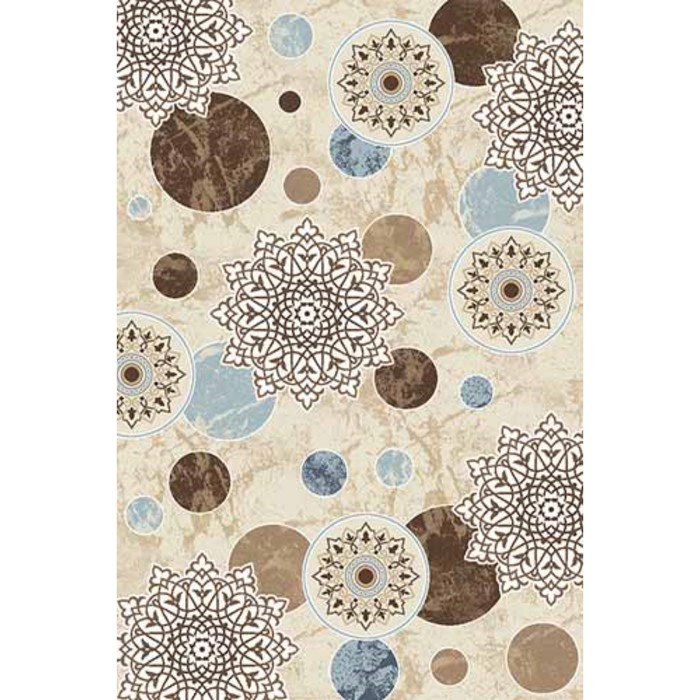 Ковёр Хит-Сет ПП VALENCIA DELUXE d309, 1*3 м, прямоугольный, CREAM-BROWN