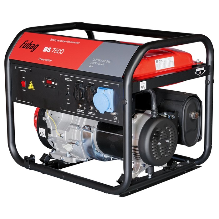 Генератор Fubag BS 7500, бенз., 7 кВт, бак 25 л, 3х220В