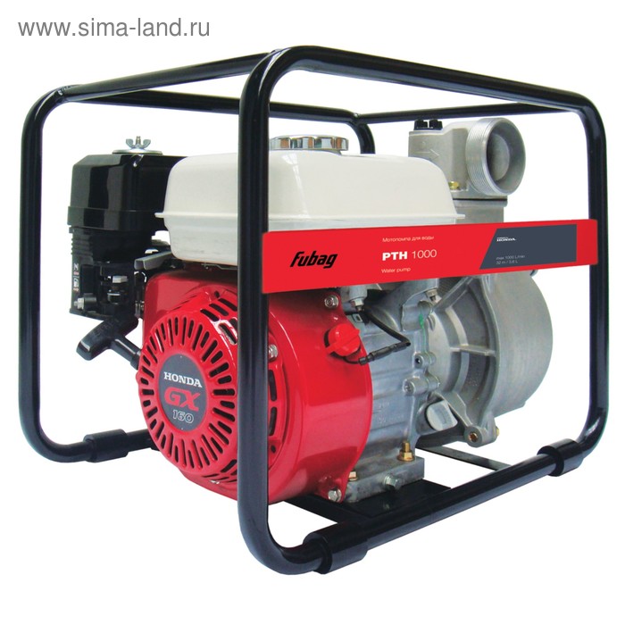 

Мотопомпа Fubag PTH 1000, бенз., d=80 мм, для чистой воды, 1000 л/мин, 8/28 м
