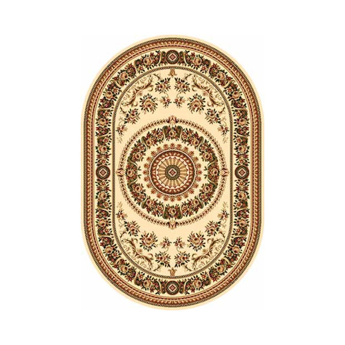 Ковер Heat-set DA VINCI 5246, 2,5*5 м, овал, CREAM