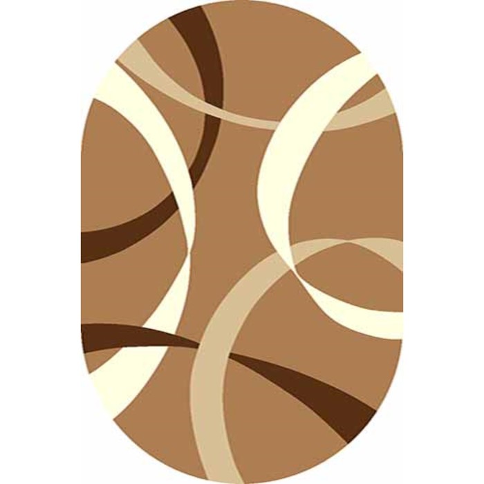 Ковёр Фризе ПП SUNRISE v801, 2,5*4 м, овал, MUSTARD