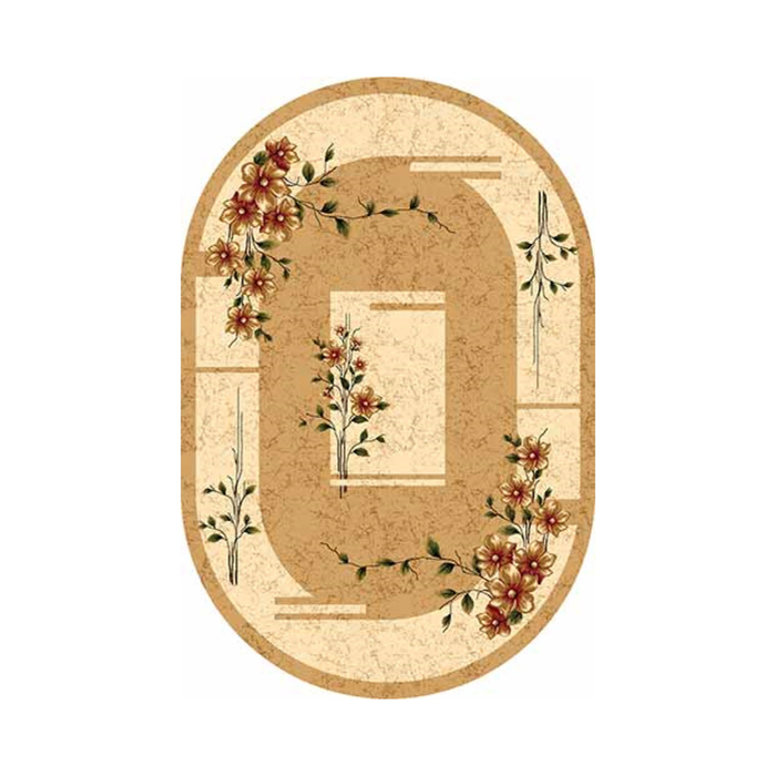 Ковер Heat-set DA VINCI d024, 0,8*1,5 м, овал, BEIGE