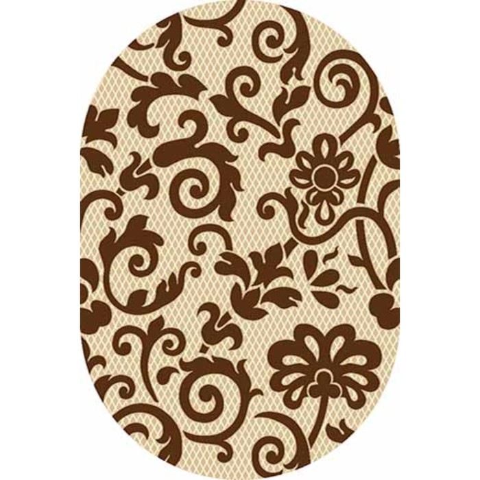 Ковёр Фризе ПП SUNRISE v824, 1*4 м, овал, BEIGE