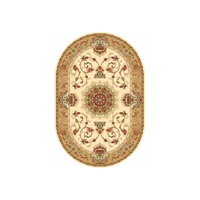 Ковёр Heat-Set IZMIR d037, 0,6*1,1 м, овал, CREAM