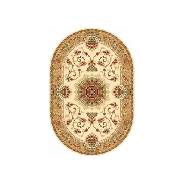 Ковёр Heat-Set IZMIR d037, 1,5*3 м, овал, CREAM