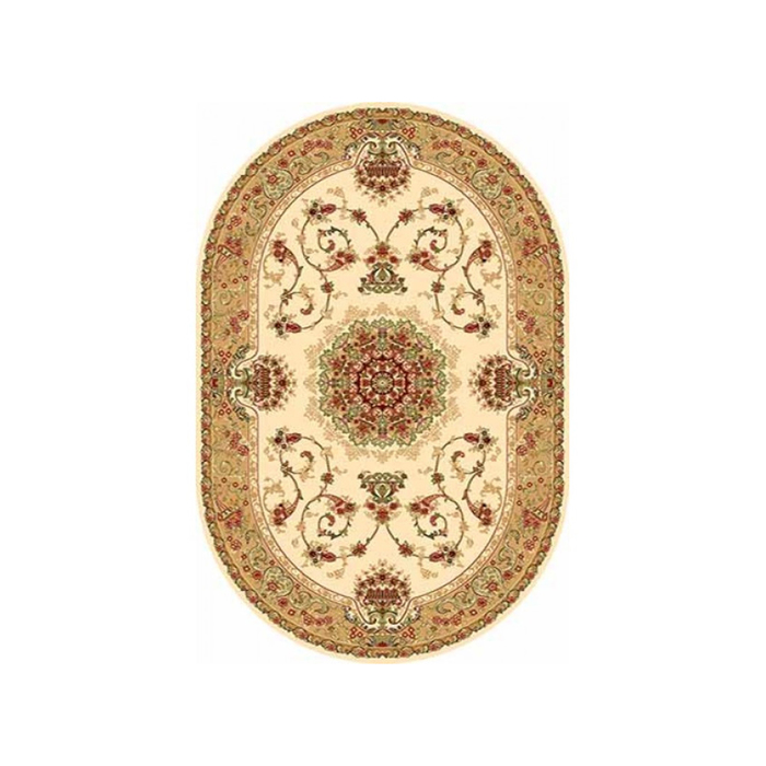 Ковёр Heat-Set IZMIR d037, 1,5*4 м, овал, CREAM