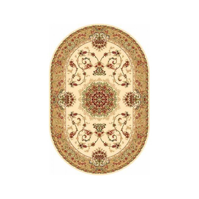 Ковёр Heat-Set IZMIR d037, 1*2 м, овал, CREAM