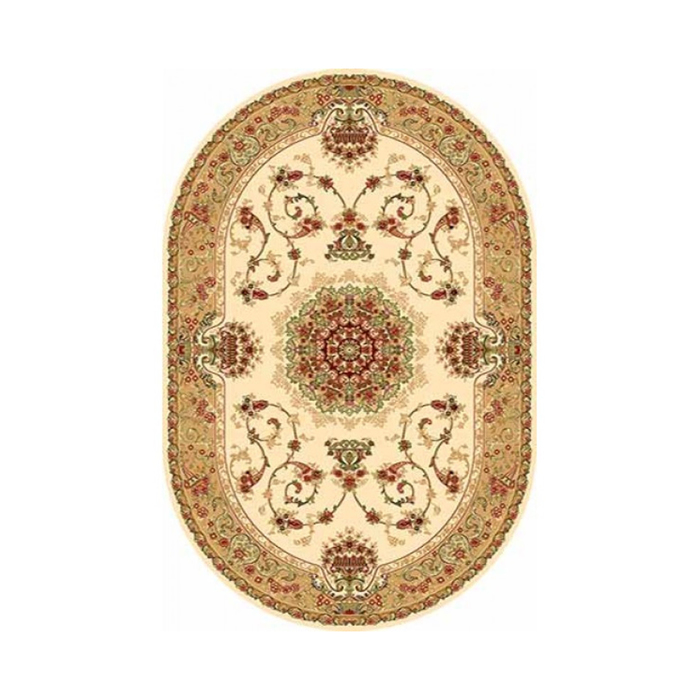 Ковёр Heat-Set IZMIR d037, 2*5 м, овал, CREAM