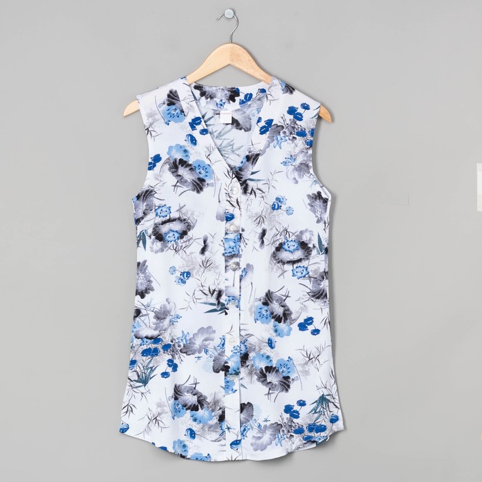 Халат женский на пуговицах, цвет МИКС, размер 48