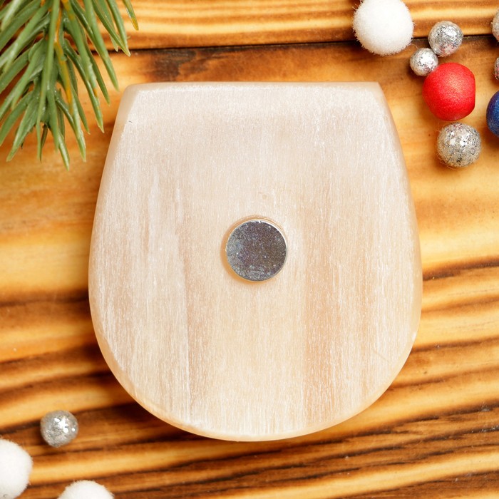 Магнит «Поросёнок в подкове», на счастье, 4,5х4,2 см, селенит