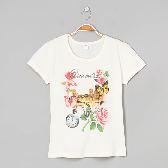 Футболка женская, цвет бежевый, размер 50