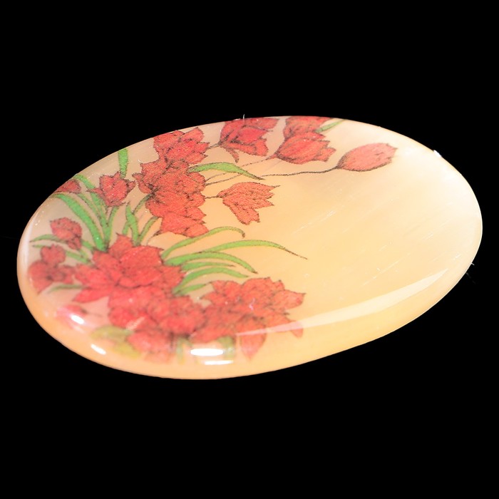 Брошь «Розы», 2,8х4,5 см, селенит