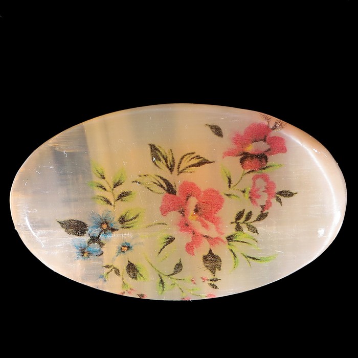 Брошь «Цветы», 2,8х4,5 см, селенит